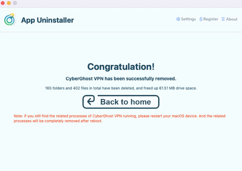complete uninstall CyberGhost VPN
