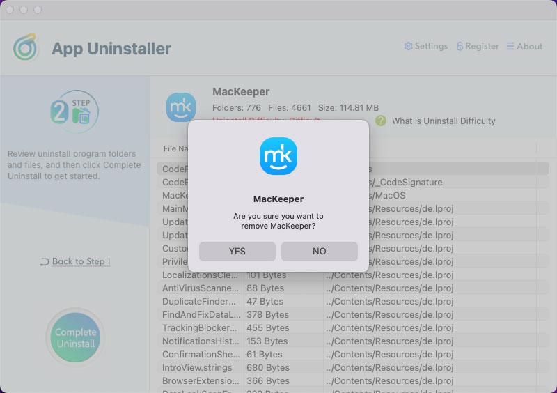 remove MacKeeper