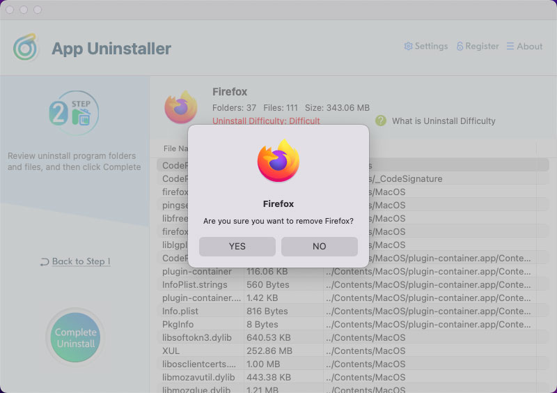 complete uninstall Firefox